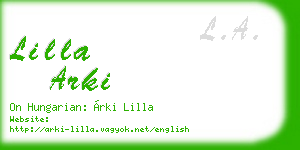 lilla arki business card