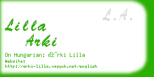 lilla arki business card